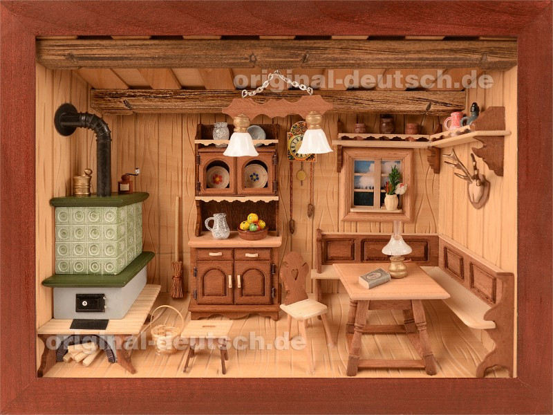Typisch Deutsche Geschenke
 3D Holzbild Karminzimmer lasiert eine besondere Geschenkidee