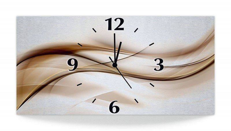 Uhren Für Wohnzimmer
 Artland Wanduhr Siclov Art Schön abstrakt braun Welle
