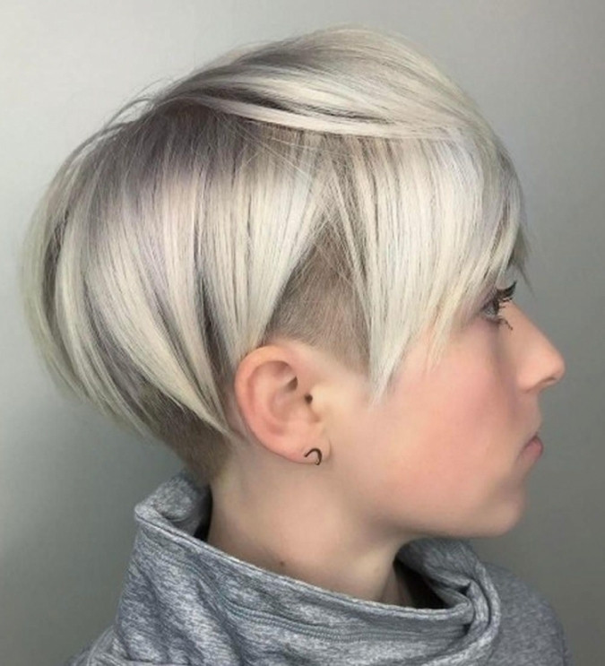 Undercut Frisuren Frauen 2019
 Kurzhaarfrisuren Undercut Damen Dünnes Haar 2019