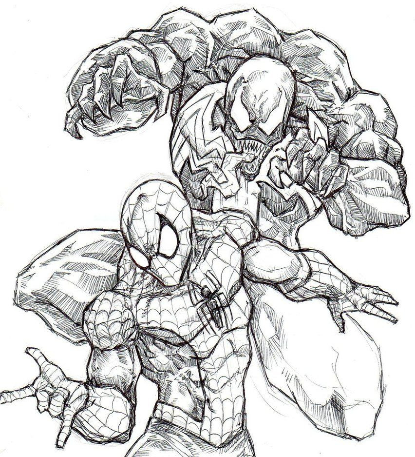 Venom Ausmalbilder
 Spiderman Vs Venom Coloring Pages Coloring Home