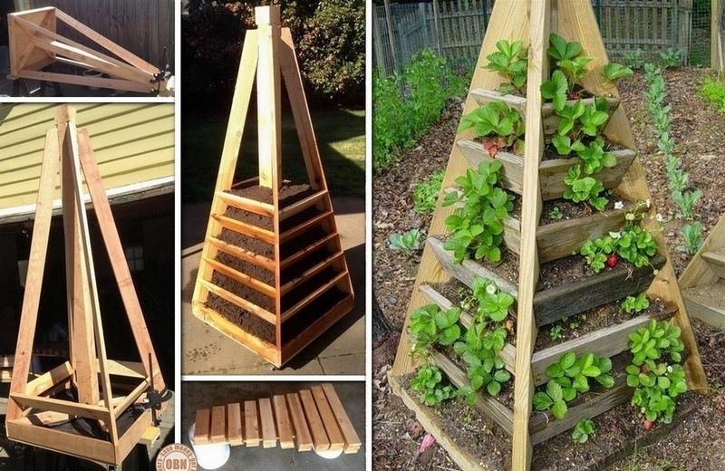 Vertical Garden Diy
 Vertical Pyramid Garden Planter DIY iCreatived