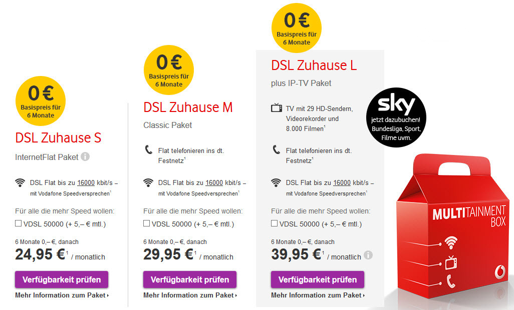 Vodafone Zuhause Option
 Vodafone stellt Surf Sofort Paket UMTS only ein