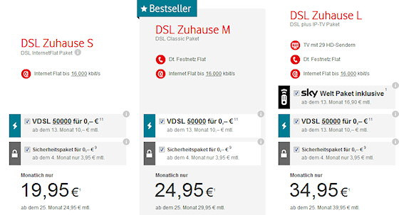 Vodafone Zuhause Option
 Vodafone vermarktet erste gemeinsame Pakete mit Kabel