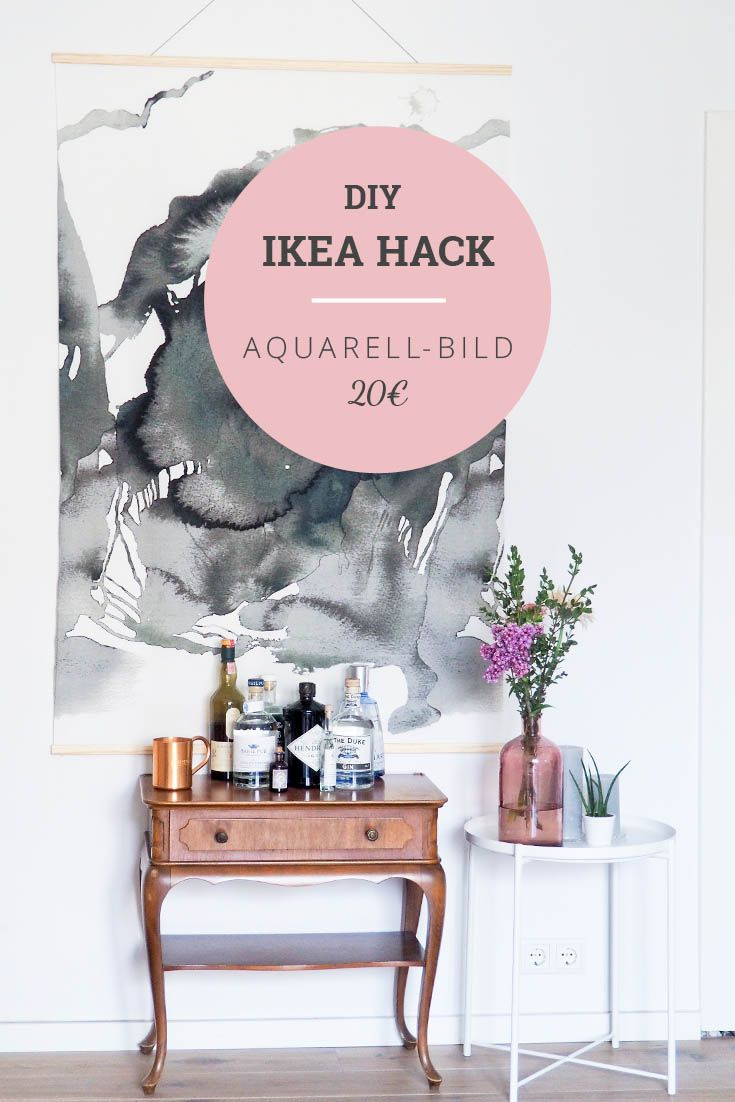 Wandbild Diy
 DIY IKEA Hack Aquarell Wandbild ↠ DIY Gruppe ↞