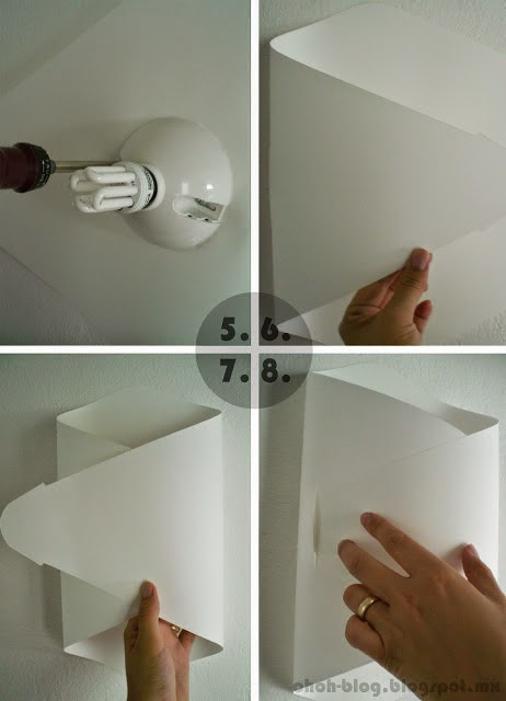 Wandlampe Diy
 Die Wohngalerie Papierne Wandlampe zum Selbermachen