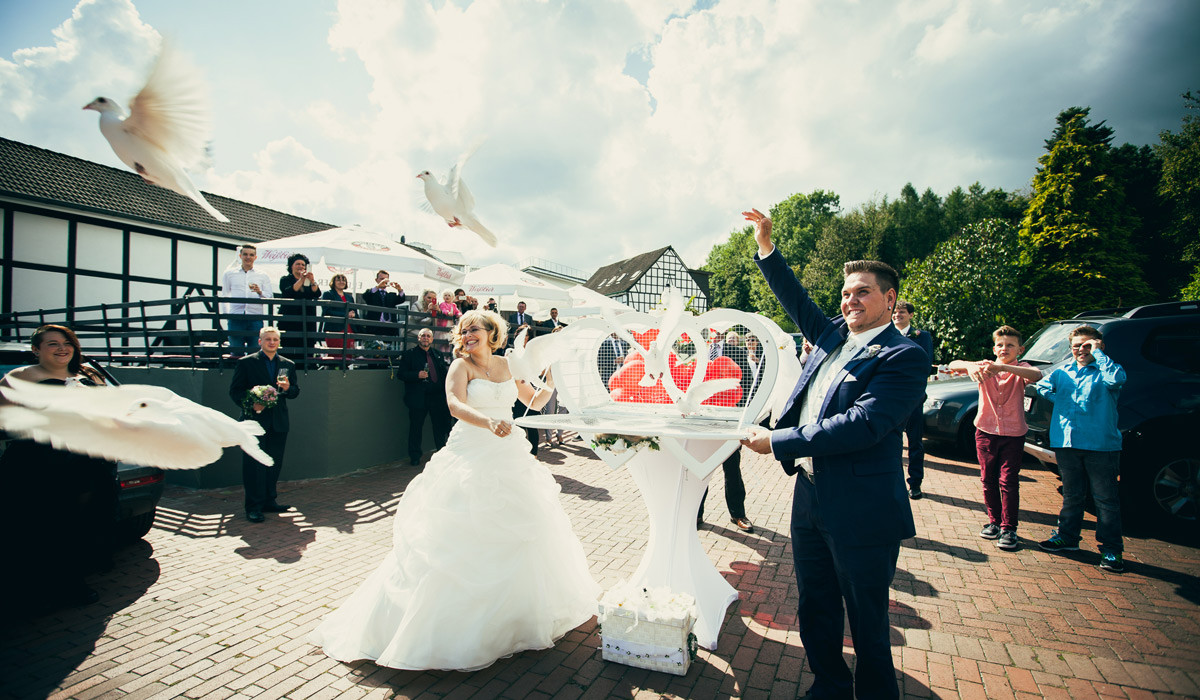 Was Wünscht Man Zur Hochzeit
 Hochzeitstauben – Weiße Tauben zur Hochzeit fliegen lassen