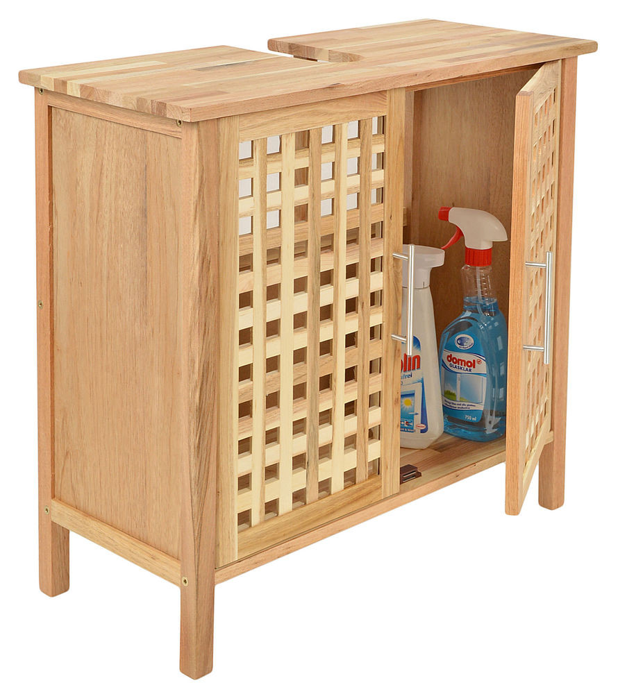 Waschbeckenunterschrank Holz
 Waschbeckenunterschrank Walnuss Holz Badezimmer Schrank