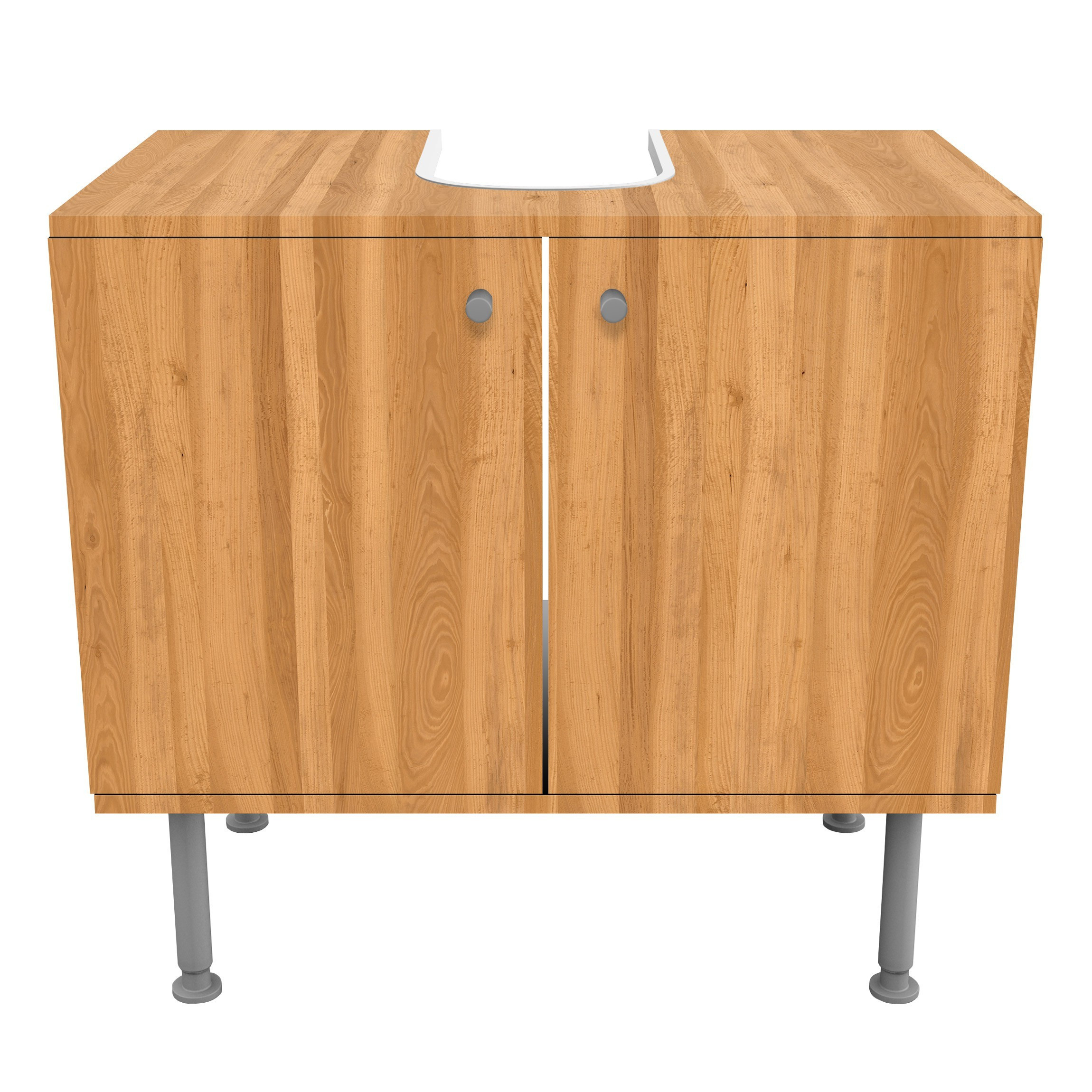 Waschbeckenunterschrank Holz
 Waschbeckenunterschrank Holz Zitrone Holzoptik Badschrank