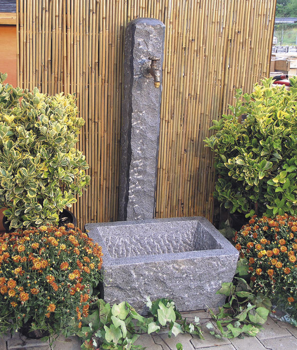 Wasserhahn Garten Säule
 Zapfstelle für Garten Bavarian Granit anthrazit inkl