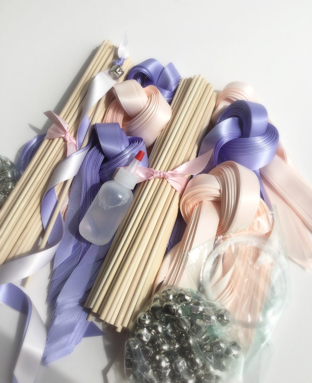 Wedding Wands Diy
 200 DIY Wedding wand kit your choice of ribbon color from