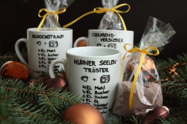 Weihnachtsgeschenk Diy
 Brownie in a Mug Schnelles Weihnachtsgeschenk DIY Last