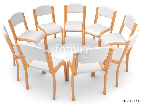 Weiße Stühle
 "weisse Stühle im Kreis" Stockfotos und lizenzfreie Bilder