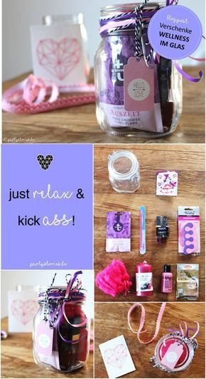 Wellness Geschenke
 DIY Geschenkidee Wellness im Glas basteln