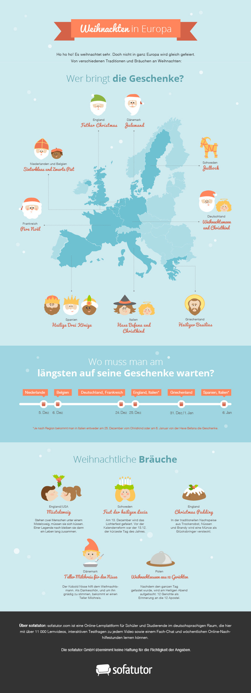 Wer Bringt In Italien Die Geschenke
 Infografik Weihnachten in Europa