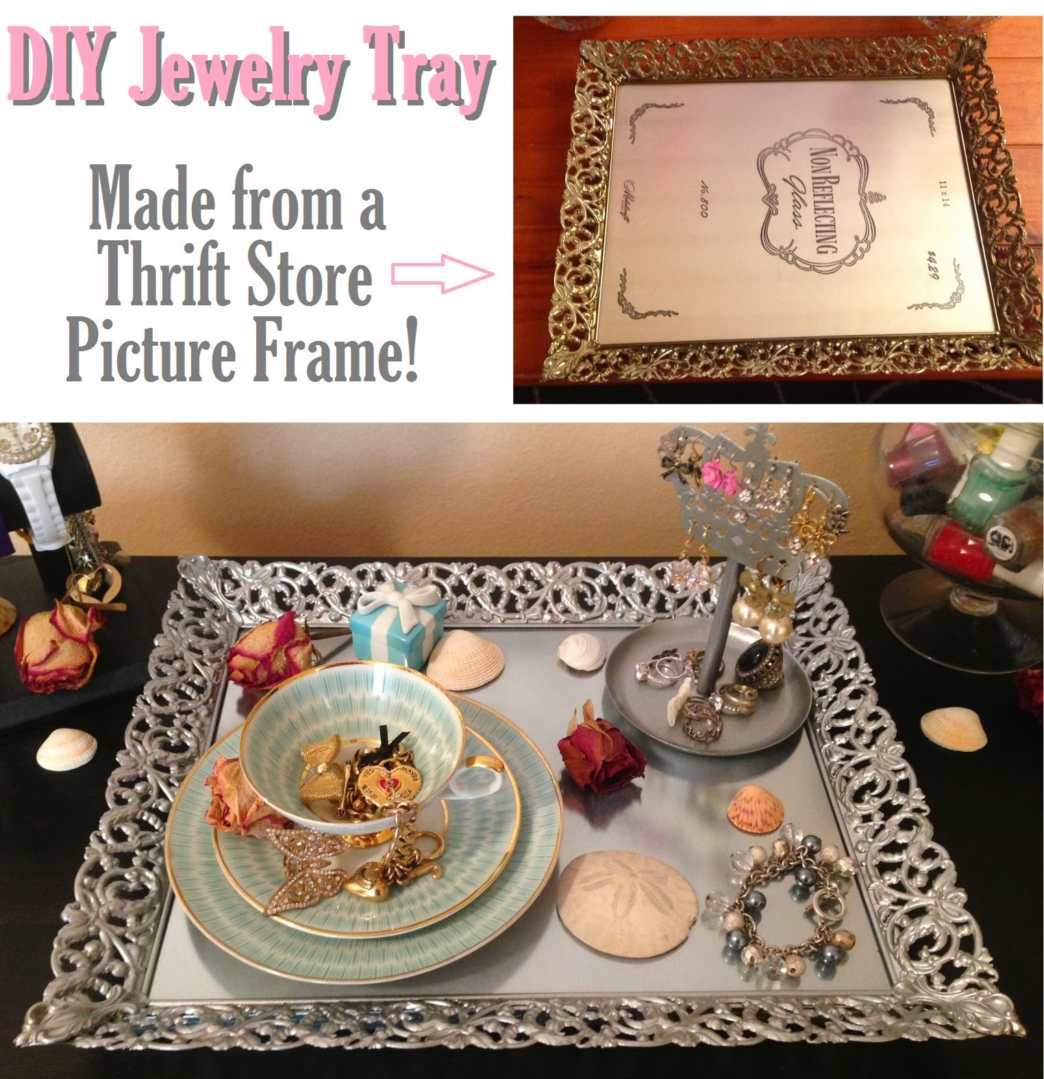 What Is Diy
 Post Grad Crafting DIY Mirror Tray From a Thrift Store