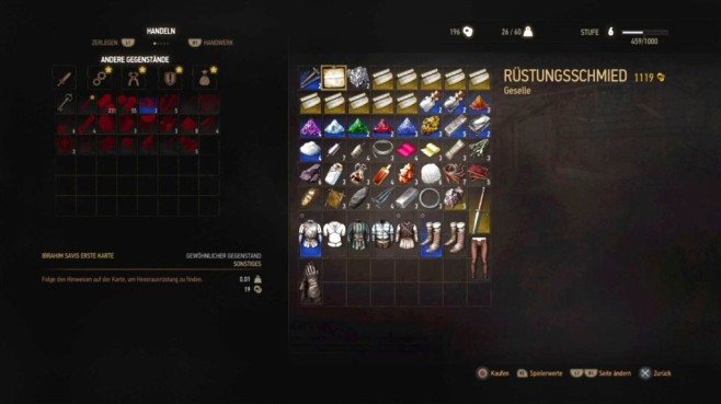 Witcher 3 Handwerk
 The Witcher 3 Handwerks Guide Bilder Screenshots