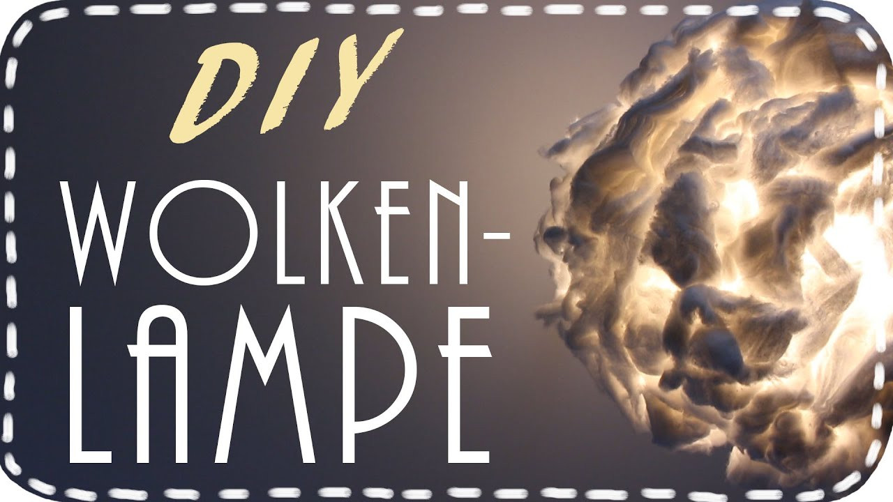 Wolkenlampe Diy
 DIY Wolkenlampe aus Watte