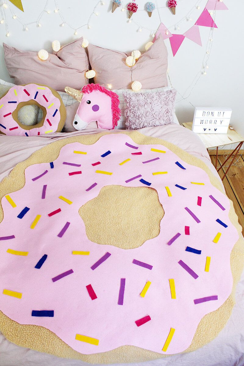 Zimmer Deko Diy
 DIY Donut Decke ohne Nähen Tumblr Zimmer Deko selber