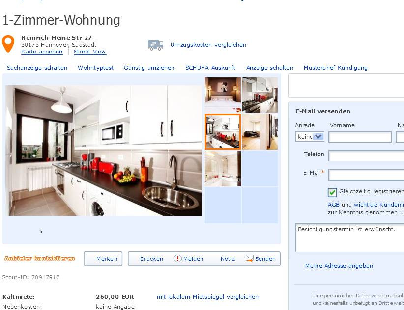 1 2 Zimmer Wohnung Hannover
 wohnungsbetrug marjaliisa44 hotmail 1