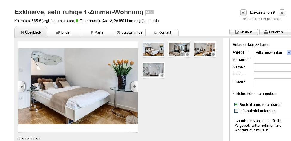 1 Zimmer Wohnung Hamburg
 wohnungsbetrug dwaynejerome74 gmail