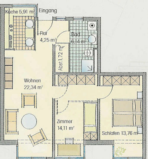 2 3 Zimmer Wohnung
 Samtgemeinde Harsefeld