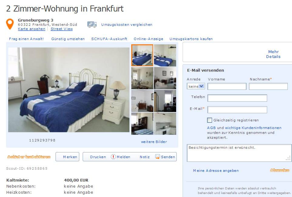 2 Zimmer Wohnung Frankfurt
 mvdb72 hotmail Mark Wilson douasus warpmail