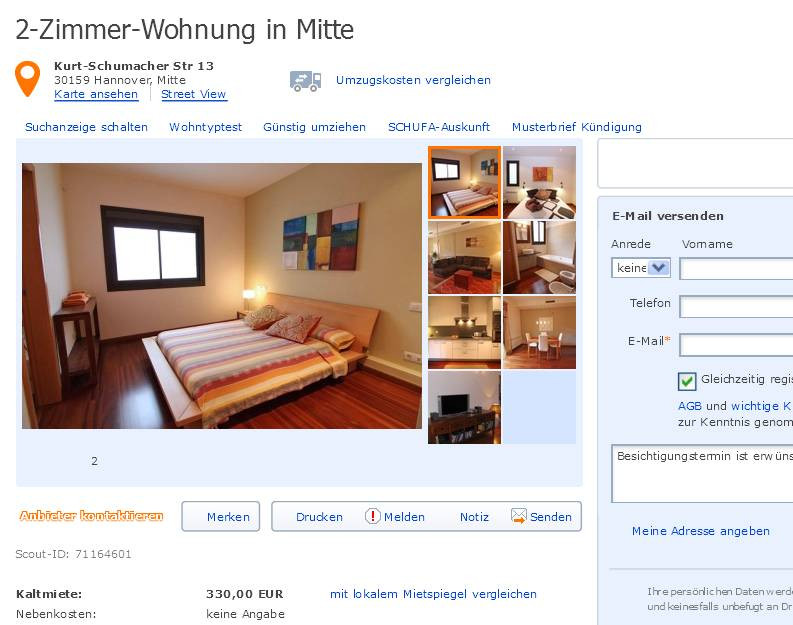 2 Zimmer Wohnung Hannover
 michellebeyer13 hotmail 2 Zimmer Wohnung in Mitte Kurt