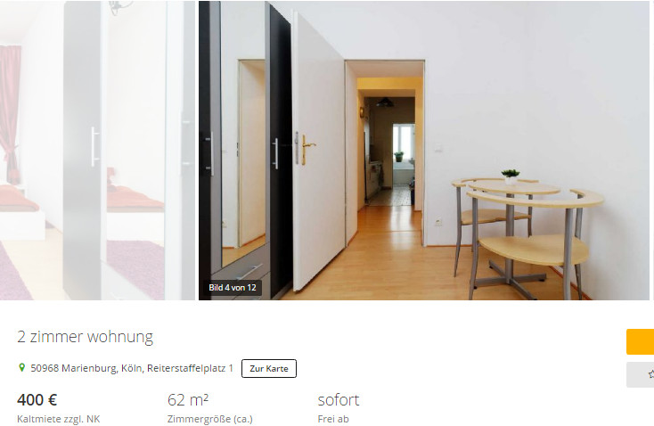 2 Zimmer Wohnung Köln
 wohnungsbetrug 2 zimmer wohnung