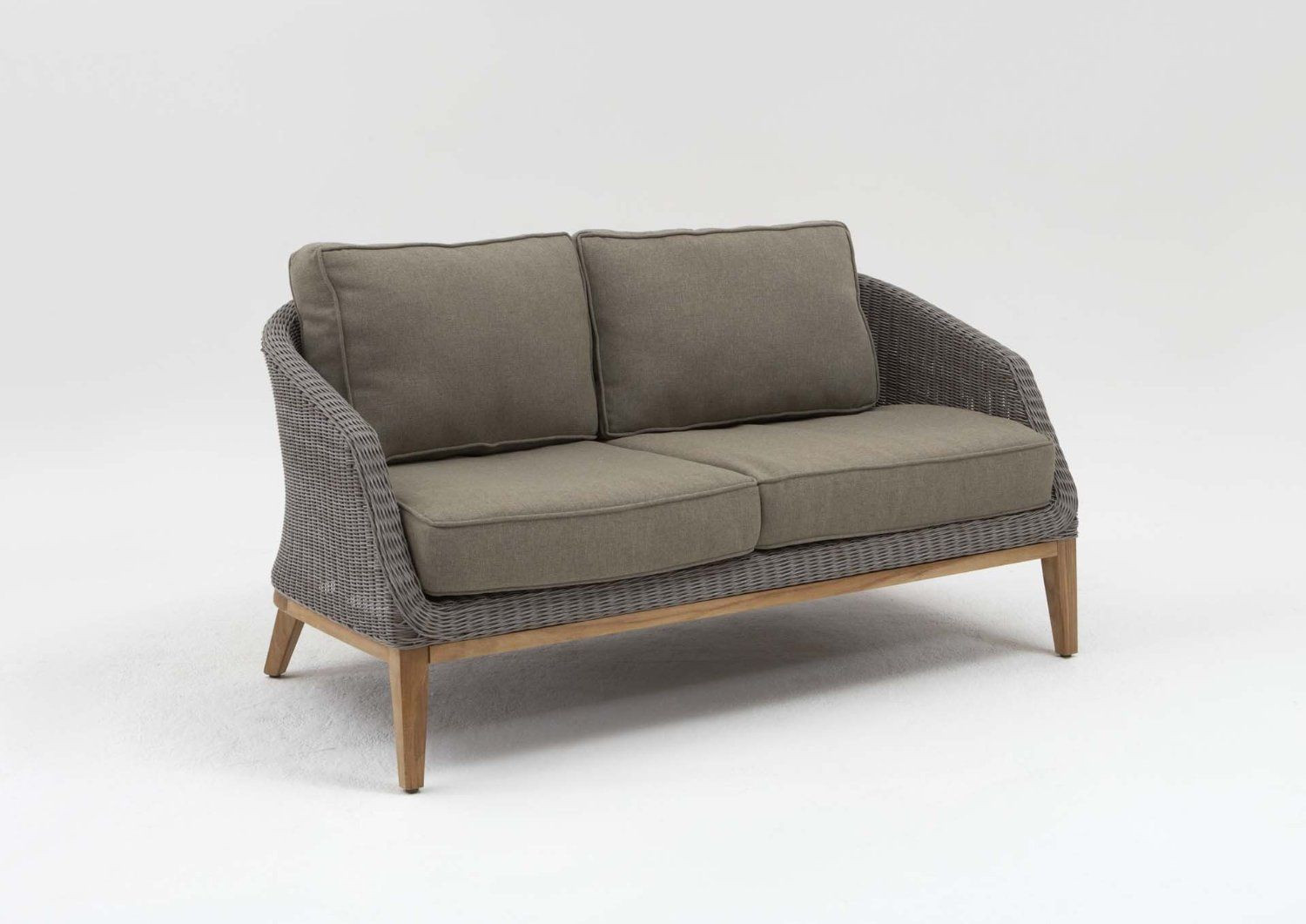 2er Sofa
 Destiny Loungesofa Harper Island Grau 2er Sofa Loomoptik