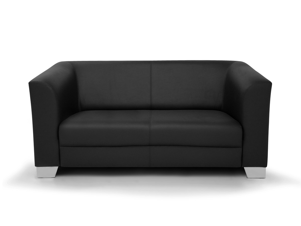 2er Sofa
 CHICAGO 2er Sofa Ledersofa schwarz