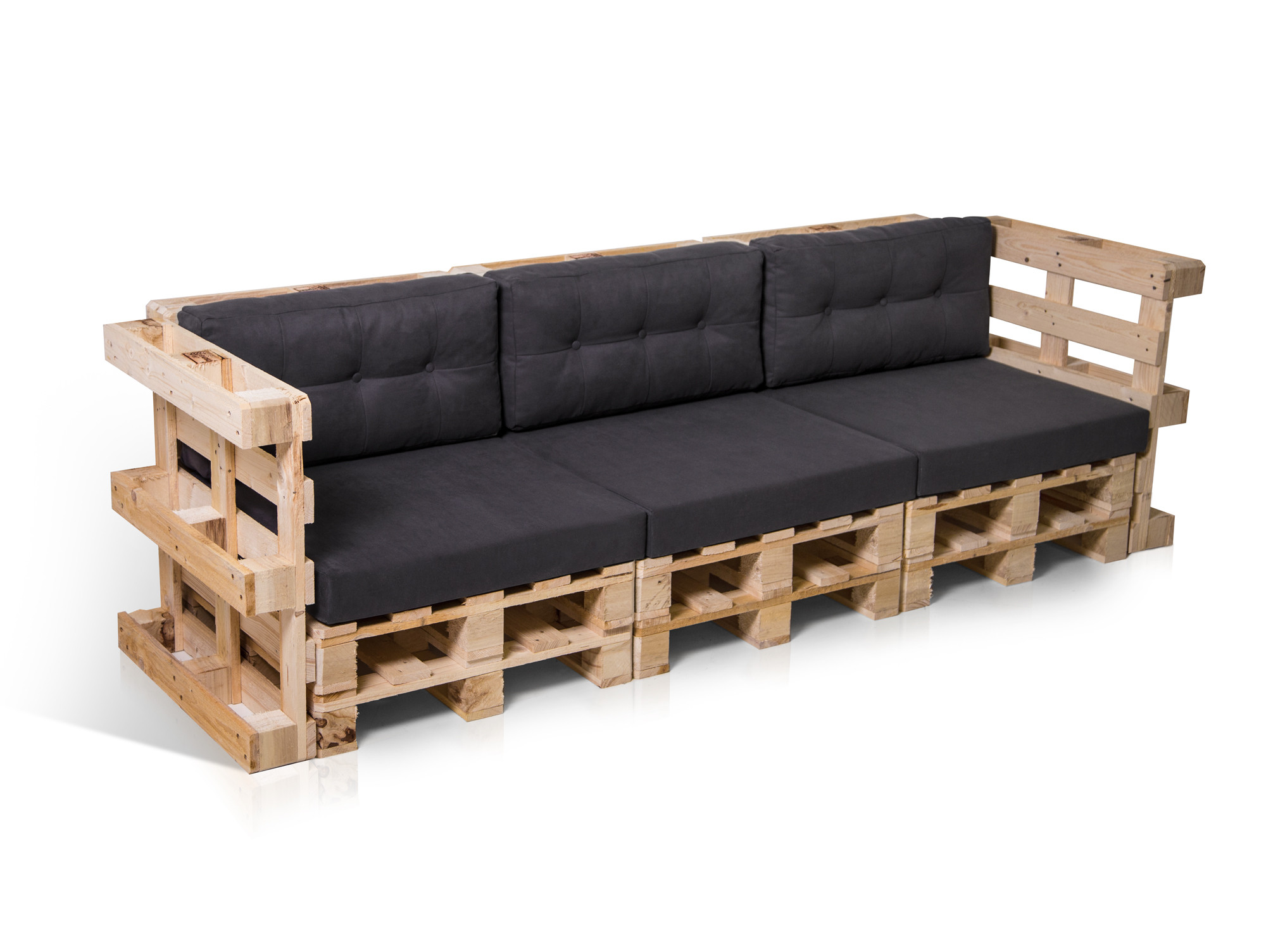 3 Sitzer Sofa
 PALETTI 3 Sitzer Sofa aus Paletten natur