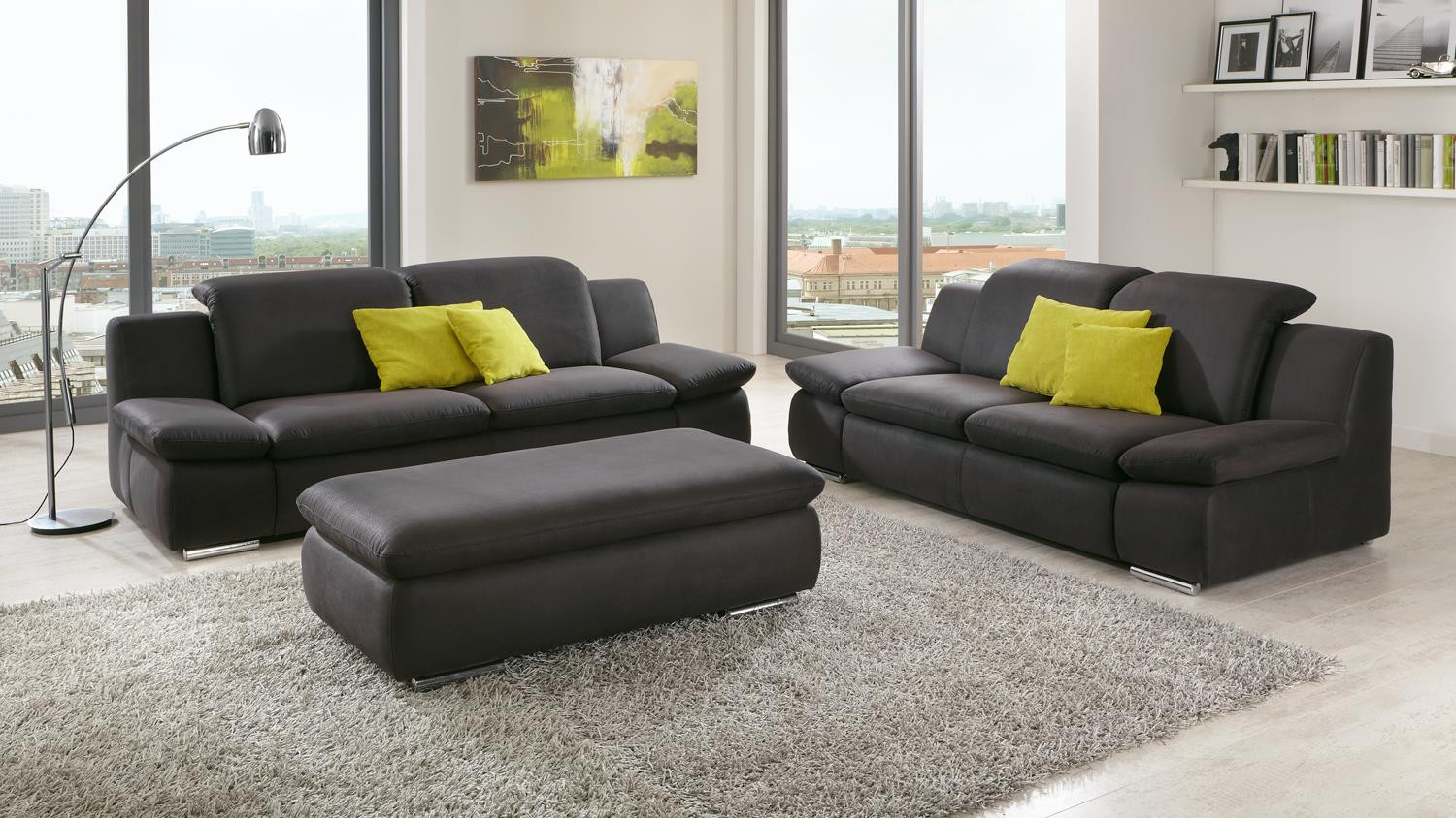 3 Sitzer Sofa
 Sofa ISONA 3 Sitzer Stoff anthrazit mit Komfortfunktion