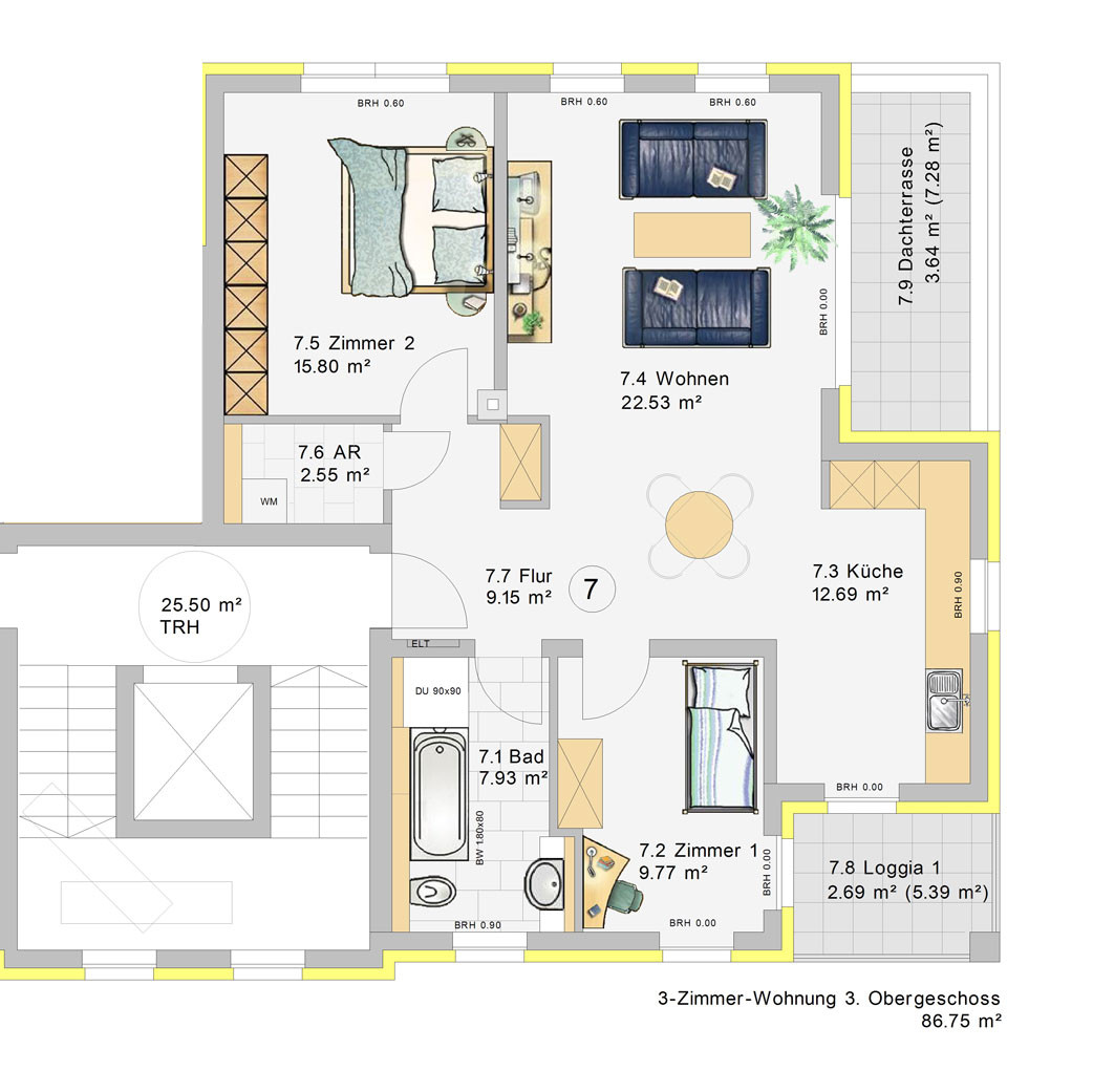 3 Zimmer Wohnung
 Eigentumswohnungen Merseburg im KLIA Wohnpark exklusiv