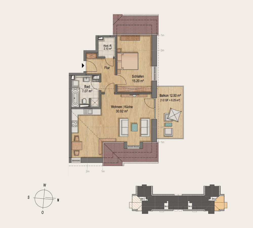 4 Raum Wohnung Leipzig
 HOFGÄRTEN Leipzig 2 Raum Eigentumswohnung mit Balkon