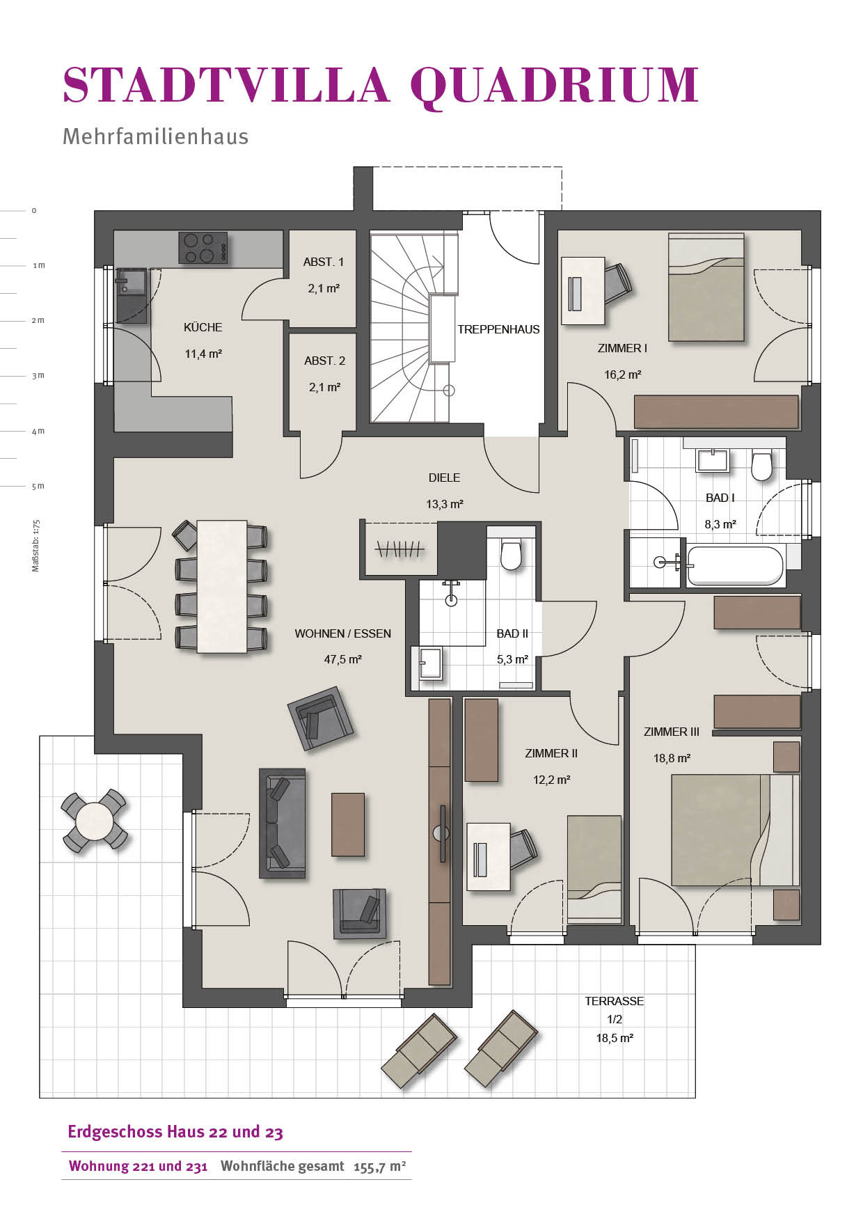 4 Zimmer Wohnung
 Wohnungen Wilma Immobilien GmbH