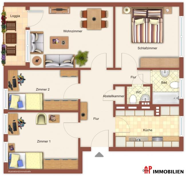 4 Zimmer Wohnung
 vermietet Sehr schöne neu renovierte 4 Zimmer Wohnung