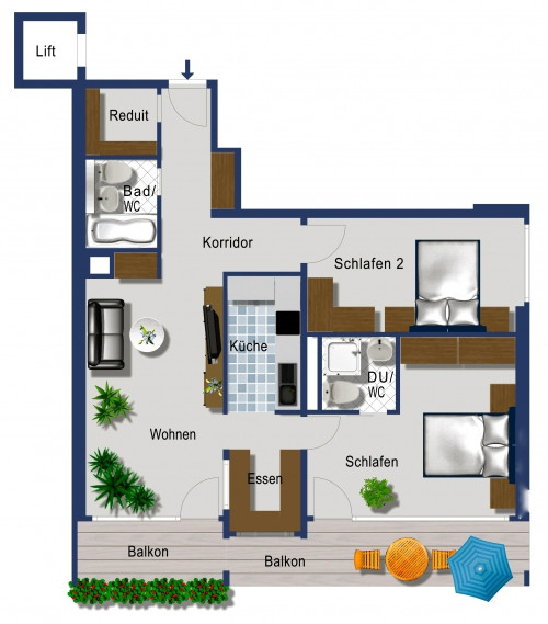 5 Zimmer Wohnung
 Zermatt Premium Apartments Ferienwohnungen in Zermatt