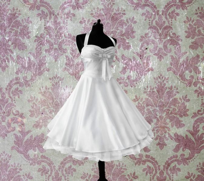 50Er Jahre Hochzeitskleid
 Brautkleid 50er Jahre knielang Hochzeitskleid von