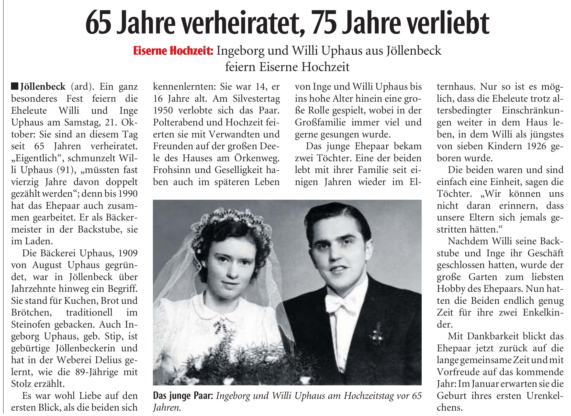 75 Jahre Hochzeit
 75 Jahre Hochzeit