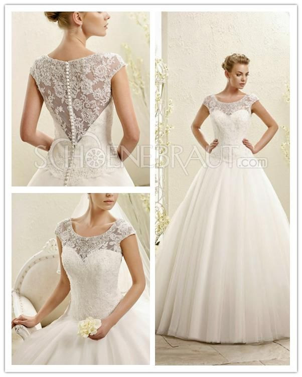 A Linie Hochzeitskleid
 Klassisch Brautkleider Elegant Spitze Hochzeitskleid A