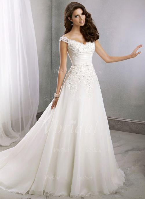 A Linie Hochzeitskleid
 Brautkleider $188 26 A Linie Princess Linie V