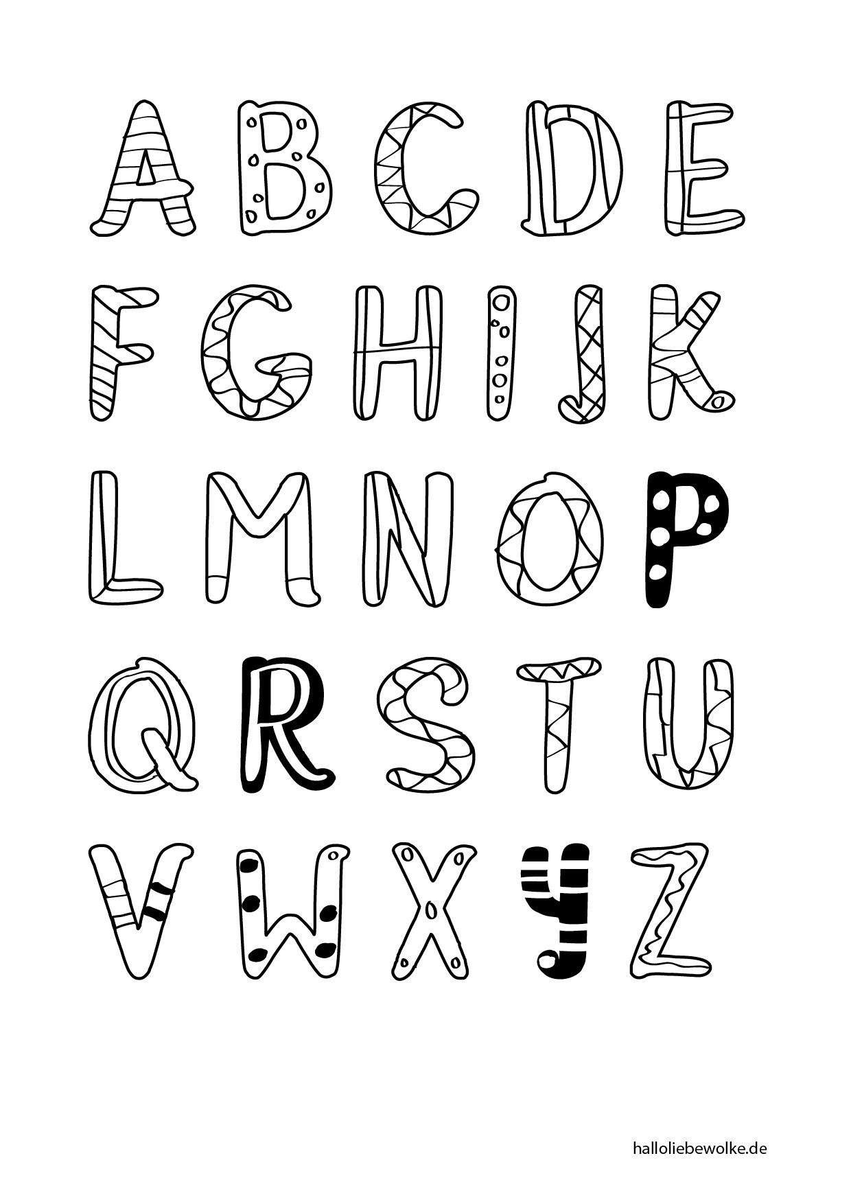 Abc Ausmalbilder
 Printable & Malvorlage Buchstaben lernen