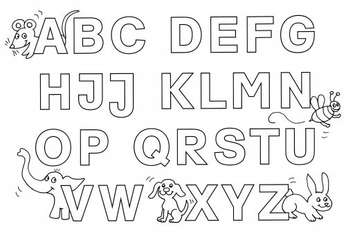 Abc Ausmalbilder
 Kostenlose Malvorlage Buchstaben lernen Buchstaben lernen