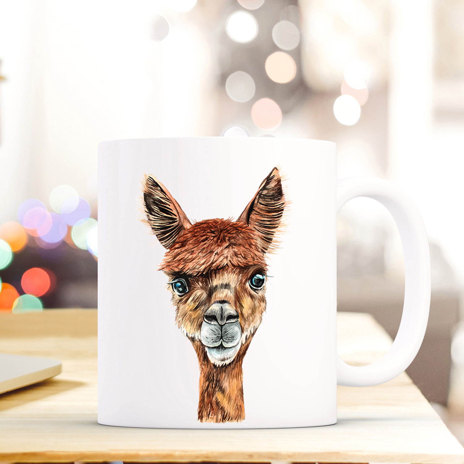 Alpaka Geschenke
 Tasse Becher mit Alpaka Geschenk mit Tiermotiv Kaffeetasse