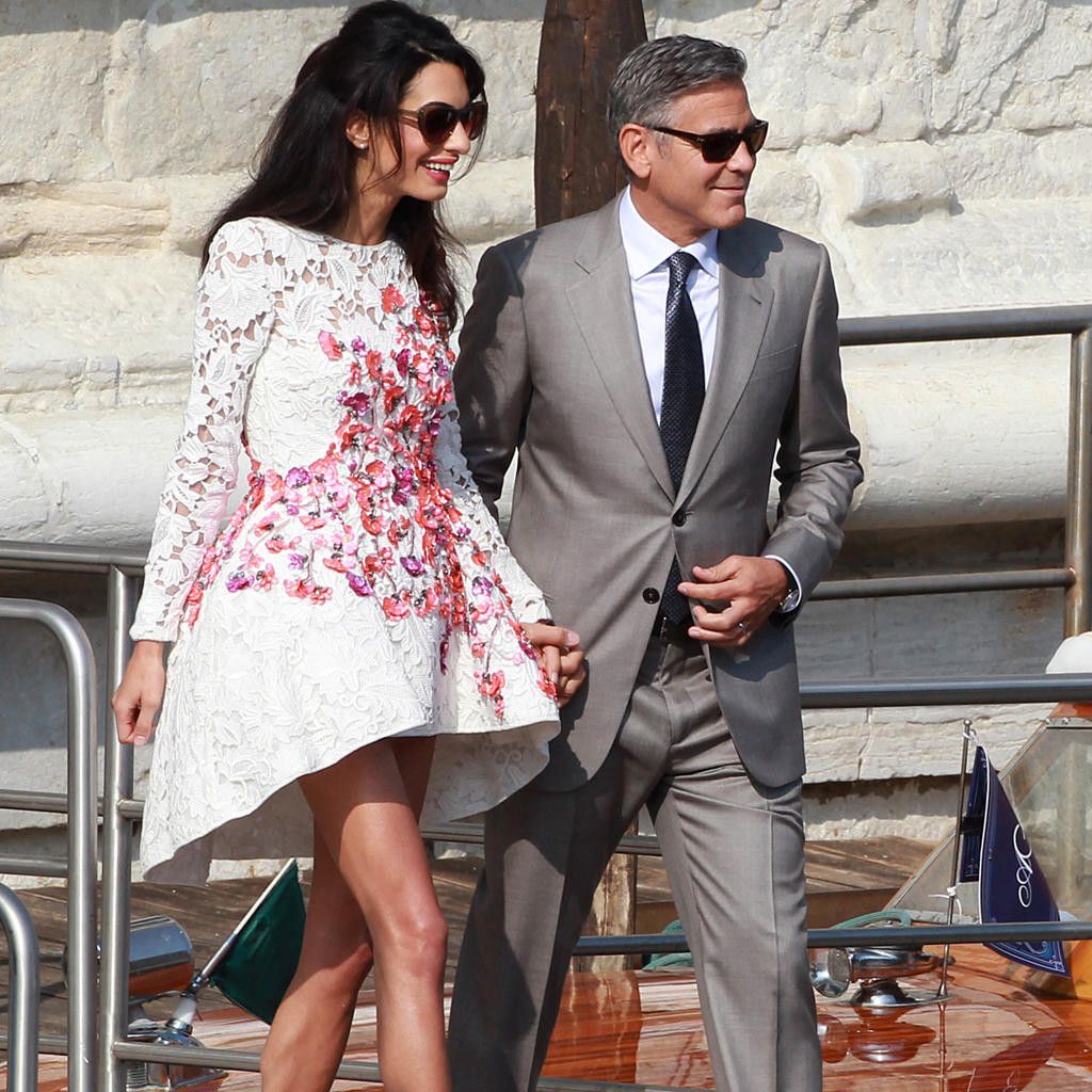 Amal Clooney Hochzeitskleid
 Amal Clooney George Clooney Kinder Schon möglich