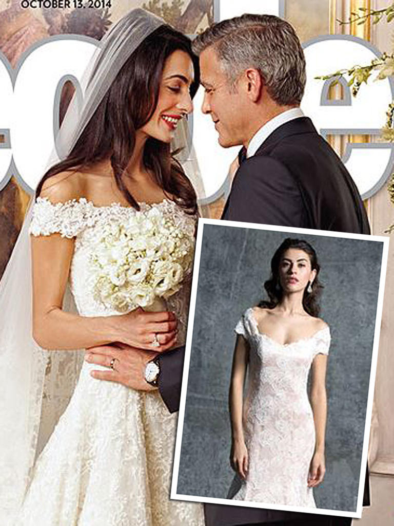 Amal Clooney Hochzeitskleid
 Amal Alamuddin Ihr Hochzeitskleid zum Nachkaufen