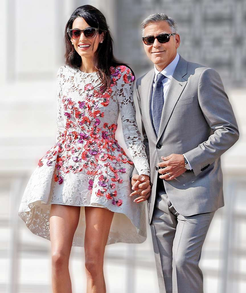 Amal Clooney Hochzeitskleid
 George Clooney & Amal Alamuddin Ein Diamant Ring für Mrs