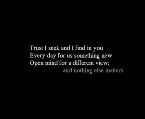 And Nothing Else Matters
 Metallica Nothing Else Matters Quotes QuotesGram