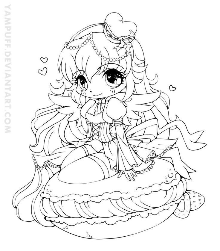 Anime Ausmalbilder Chibi
 YamPuff Food Chibi Girls Coloring Pages