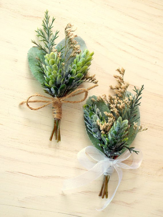 Ansteckblume Hochzeit
 Boutonniere Hochzeit saftig Ansteckblume rustikale Wald